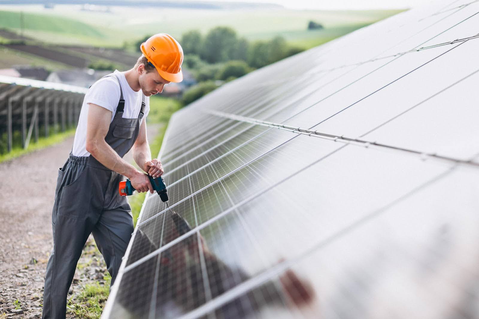 Instalação de painéis solares